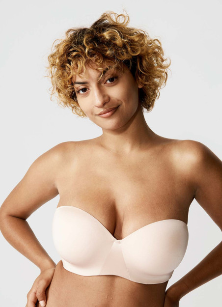 Soutien-gorge bandeau beige doré - Essentiall
