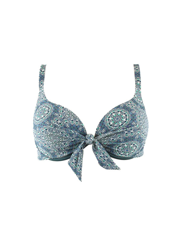 haut de maillot de bain bleu
