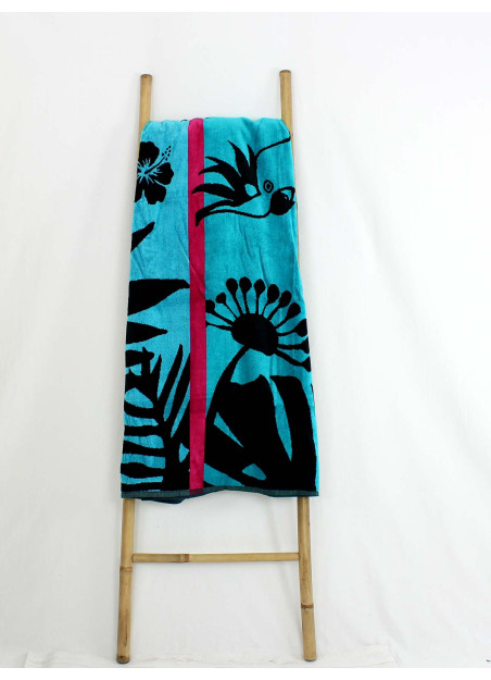 Serviette de plage bleue tropical