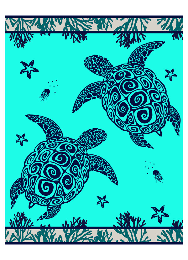 Serviette de plage bleue - Latoti