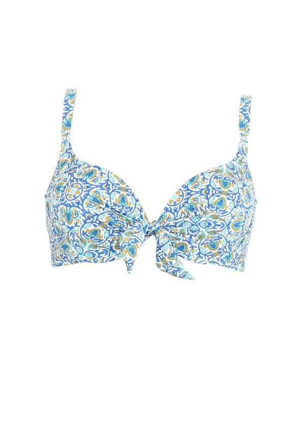 Haut de maillot balconnet coques imprimé