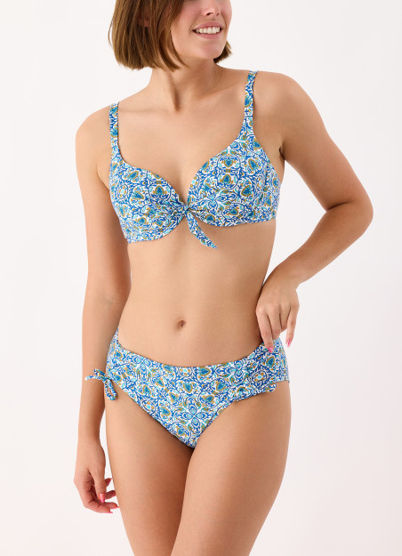 Haut de maillot balconnet coques imprimé