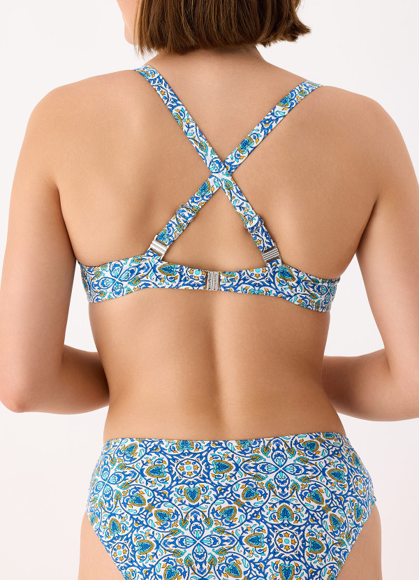 Haut de maillot balconnet coques dos croisé