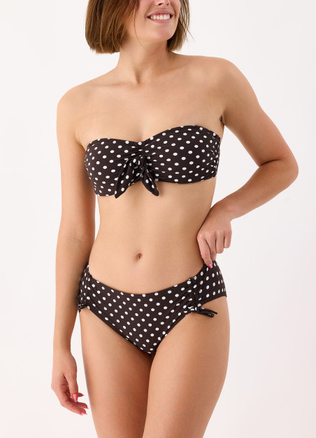 Bas de bain boxer réglable à pois