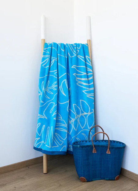 Serviette de plage bleu turquoise