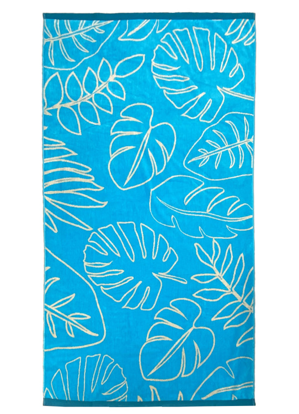 Serviette de plage bleu turquoise