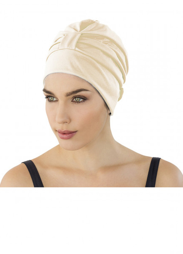 Bonnet de bain turban Beige