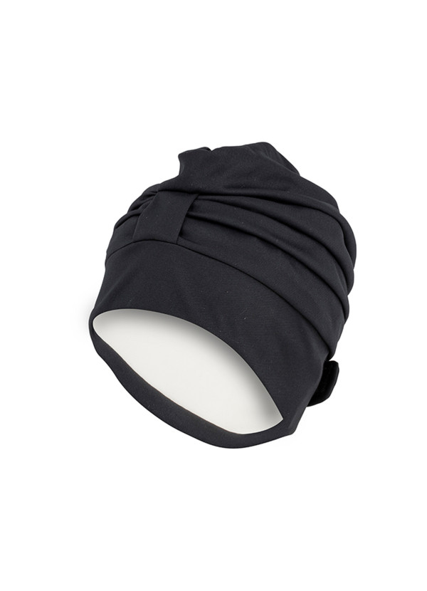 Bonnet de bain turban Noir