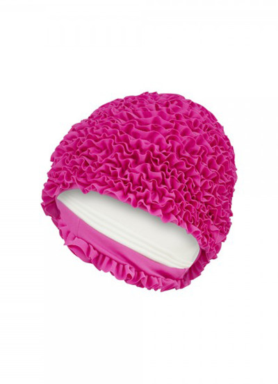 Bonnet de bain à volants - Fuchsia