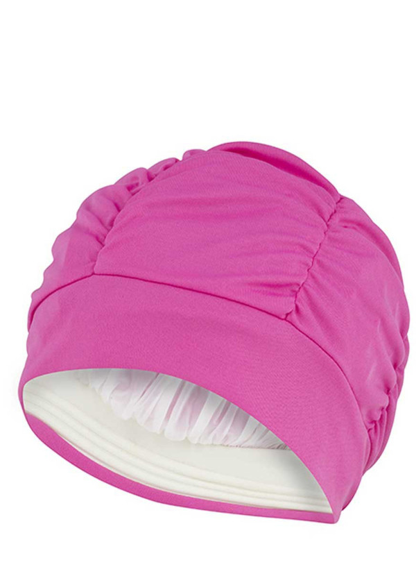 Bonnet de bain drapé- Fuchsia