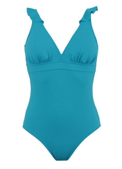 Maillot de bain vollant bleu 2