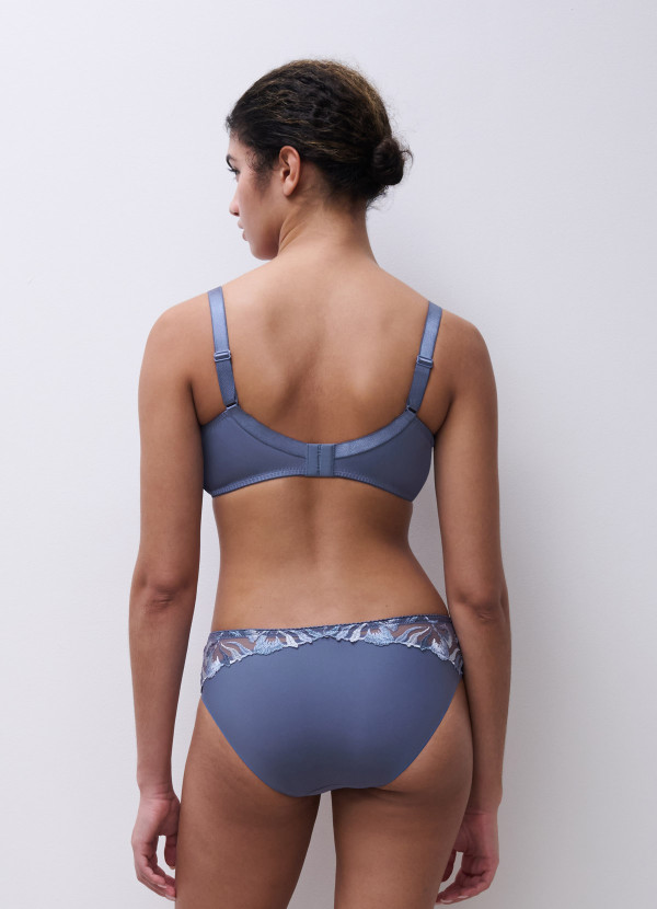 Soutien-gorge sans armatures forte poitrine bleu