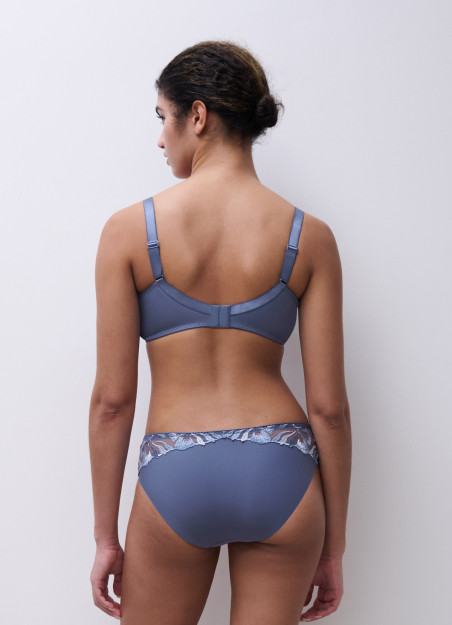 Soutien-gorge sans armatures forte poitrine bleu