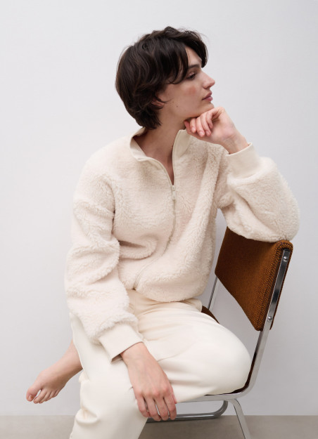 veste polaire ecru chantelle