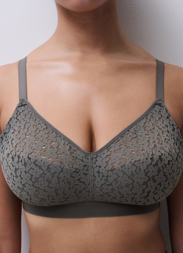 Soutien-gorge sans armatures vert argile - Norah