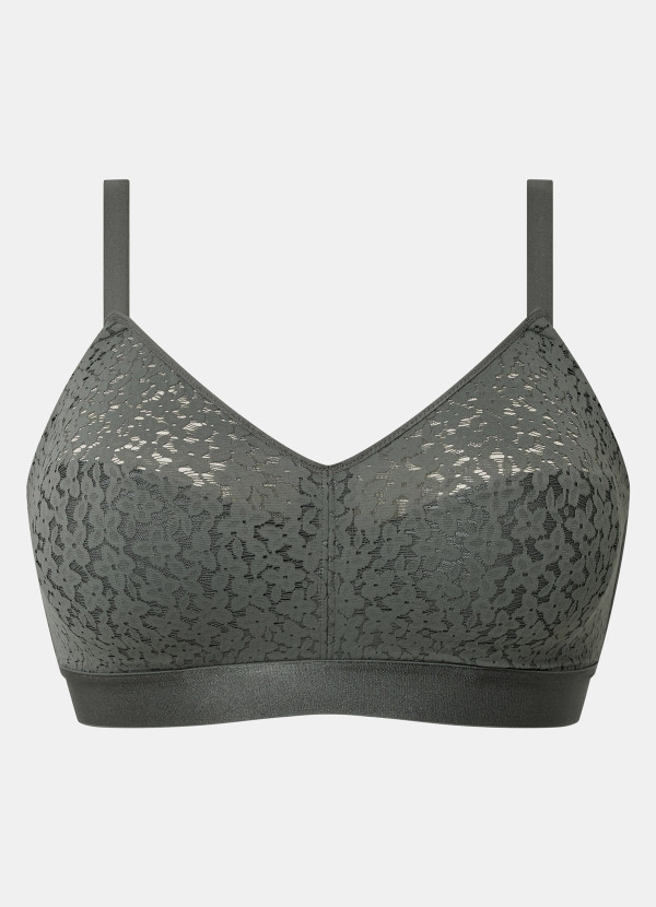 Soutien-gorge sans armatures vert argile - Norah