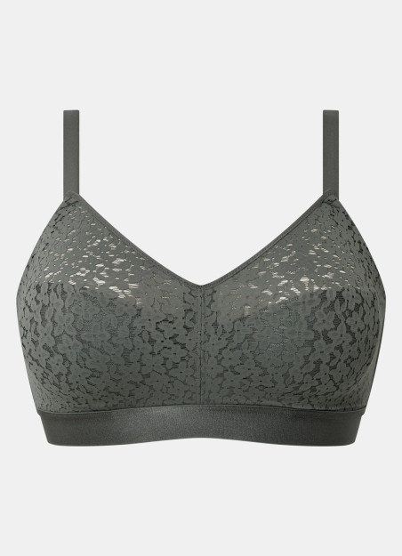 Soutien-gorge sans armatures vert argile - Norah