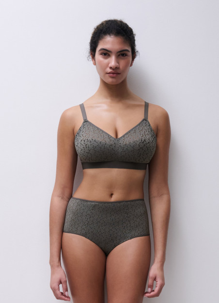 Soutien-gorge sans armatures vert argile - Norah