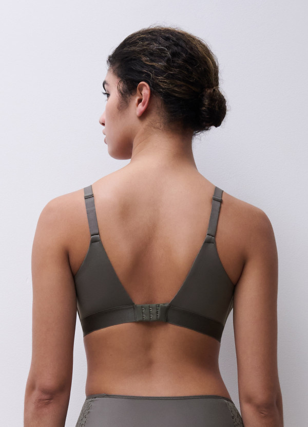 Soutien-gorge sans armatures vert argile - Norah
