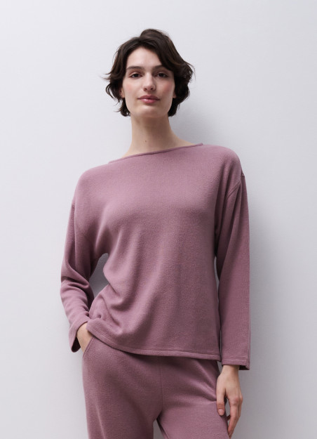 T-shirt manche longue rose - Jerry