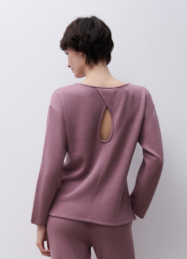 T-shirt manche longue rose - Jerry
