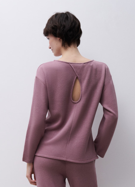 T-shirt manche longue rose - Jerry