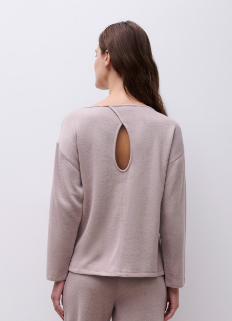 T-shirt manche longue marron - Jerry