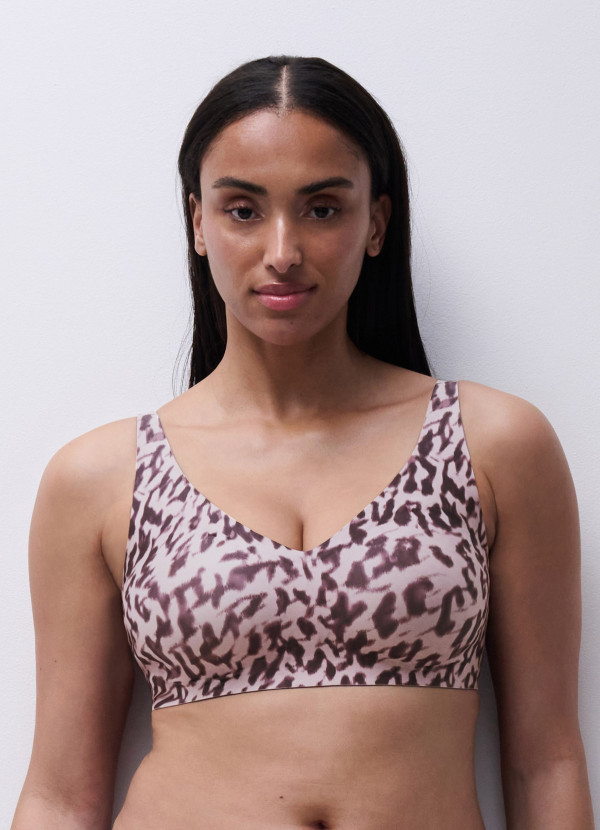 Soutien-gorge renforcé sans armature plongeant panthere