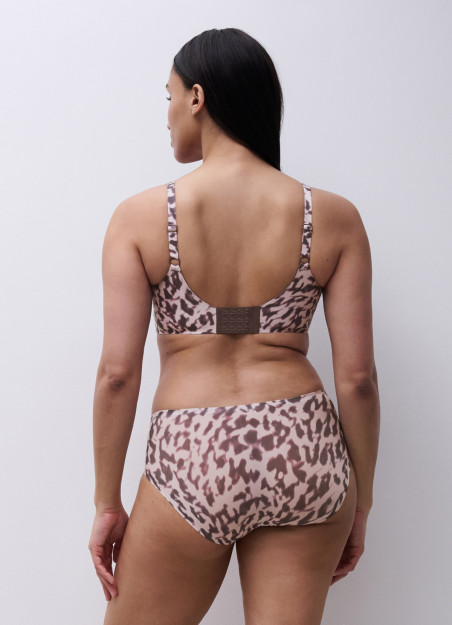 Soutien-gorge renforcé sans armature plongeant panthere