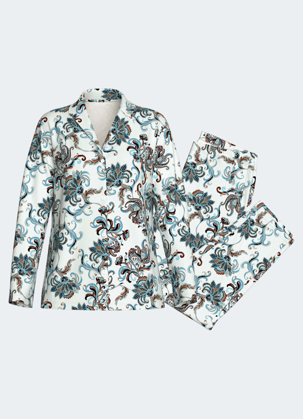 Pyjama long cachemire coton