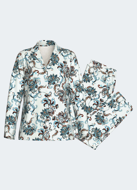 Pyjama long cachemire coton