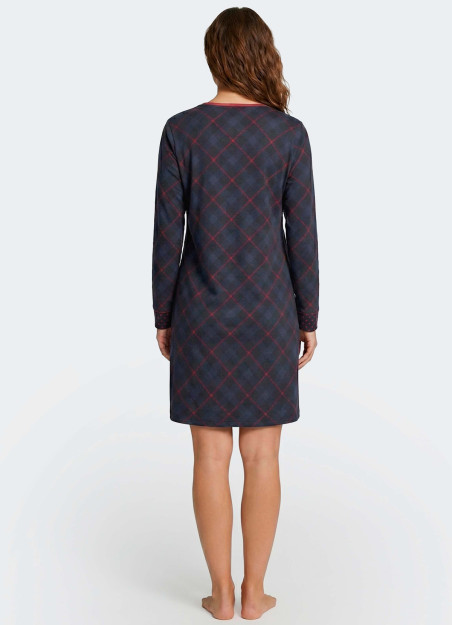 Chemise de nuit carreau noel
