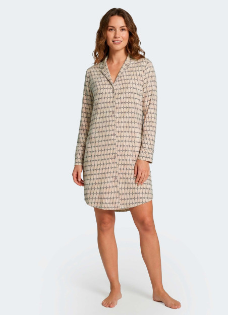 Chemise de nuit imprimé femme coton