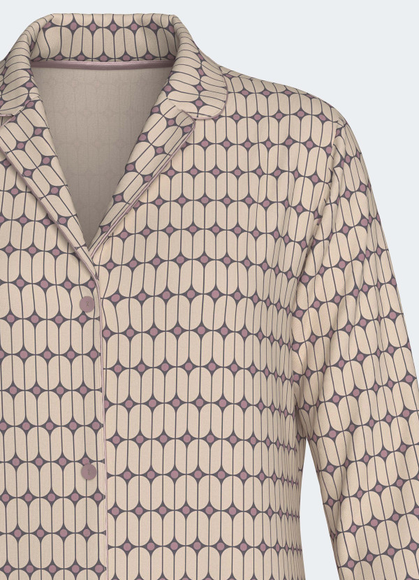Chemise de nuit imprimé femme coton