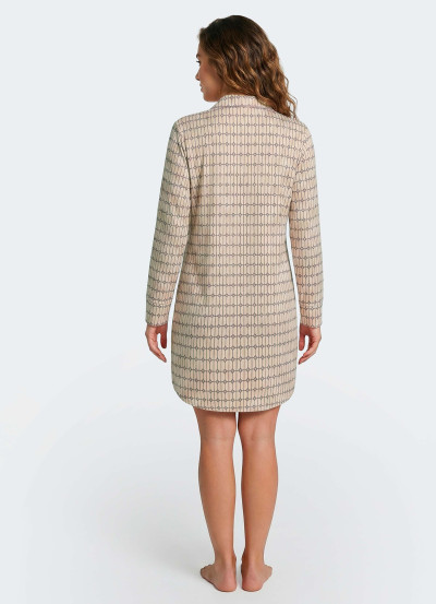 Chemise de nuit imprimé femme coton 2