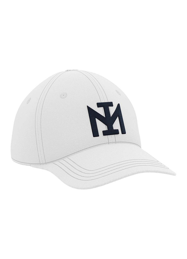 Casquette blanche avec logo brodé