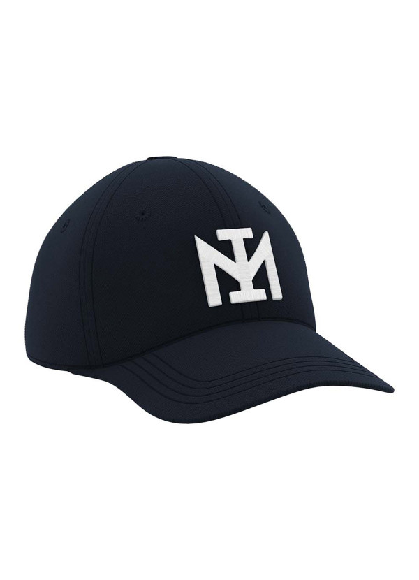 Casquette marine avec logo brodé